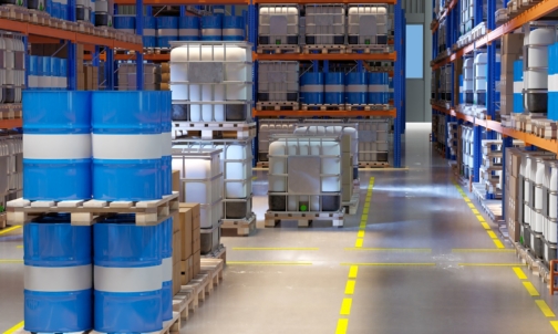 Chemical,Warehouse.,Barrels,Inside,Storage,Building.,Warehouse,With,Toxic,Products.