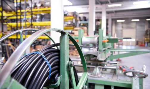 Workshop,Background,Cable,Roll,In,The,Foreground